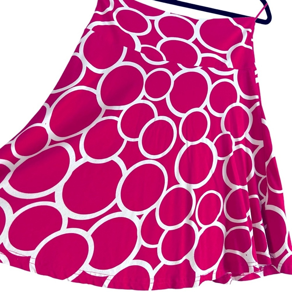 🌸Clearance🌸Super Cute H&M Pink and White Circles/Rings Skirt Size 6 - Picture 2 of 6